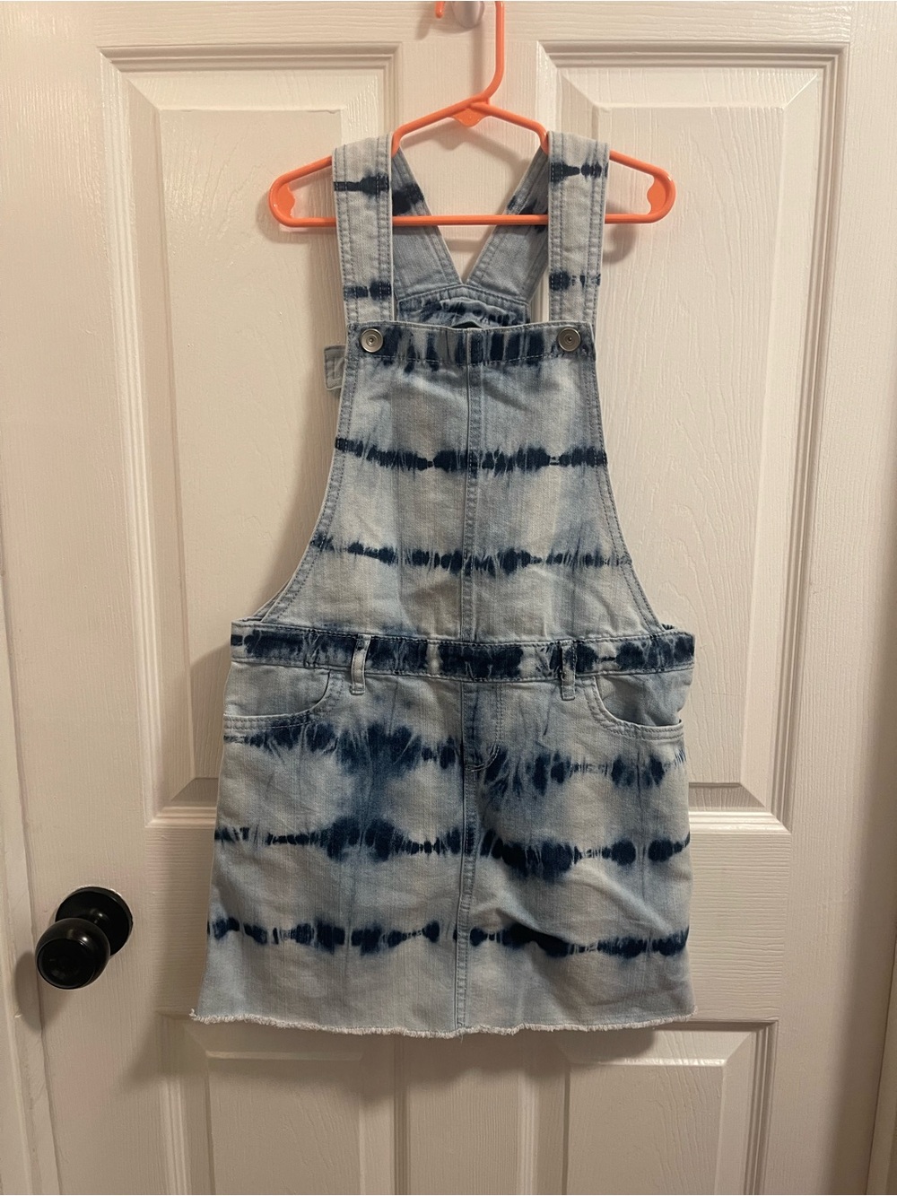 The Children's Place Blue Tie-Dye Denim Overall Dress